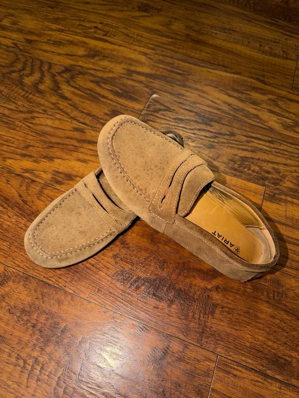 Ariat Selene Driving Moc Suede Loafers Brown Slip-On